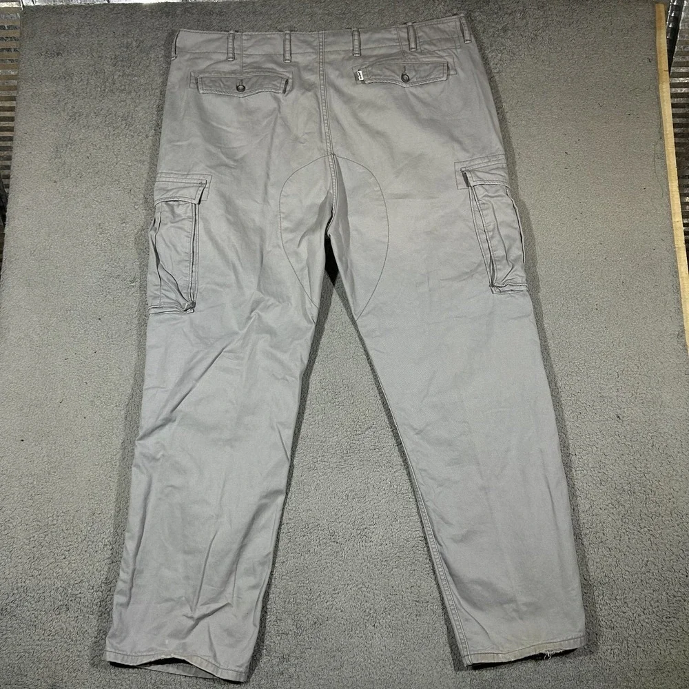 Levis Cargo Pants Mens 42x32 Light Gray Multi Pocket Utility Casual Wear #3374 - Picture 4 of 9